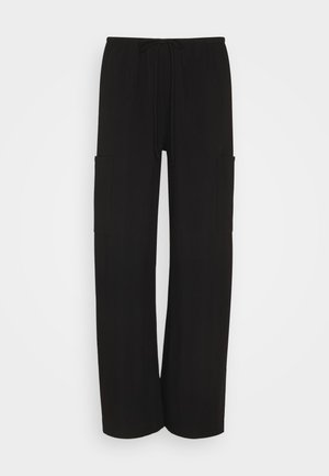 Weekday ADISA SUITING TROUSER - Παντελόνι cargo - black