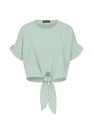 Cloud 5ive, CROP KNOT TOP - Blouse - green