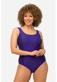 Ulla Popken PIPINGS ONDULANTS - Maillot de bain - purple