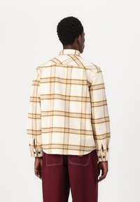 Brixton BOWERY  - Overhemd - white cap/pinecone brown/saffron