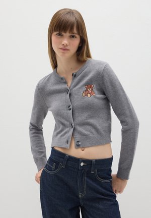 Strickjacke - grey marl