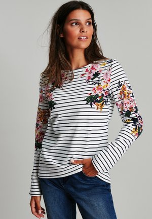 HARBOUR PRINT - Long sleeved top - floral cream navy stripe