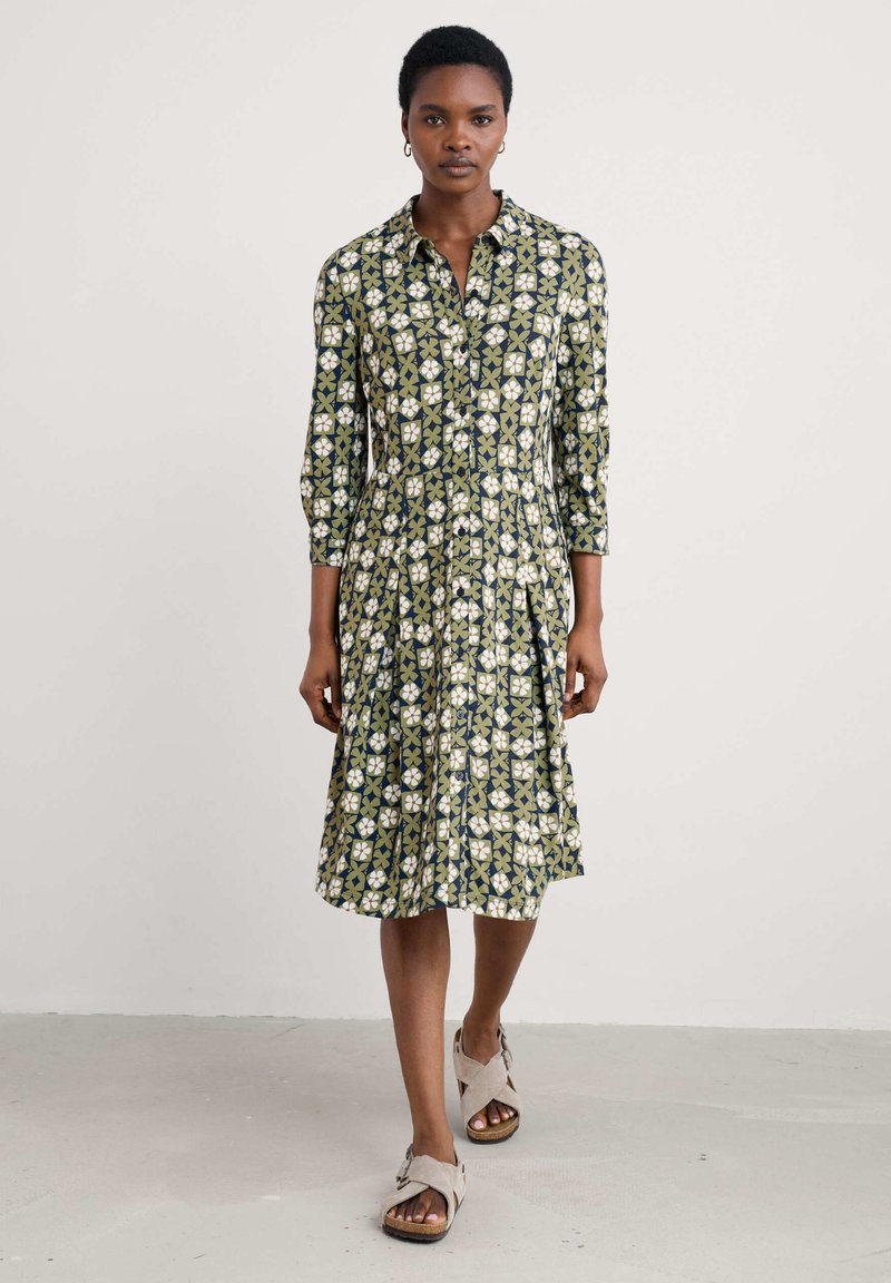 Seasalt Cornwall CUDDEN - Jerseykleid - green clay stamp moss