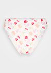 Curvy High-Leg High-Waist Ribbed Cheeky Bikini Bottom - Bikini-Hose - white/multi-coloured
