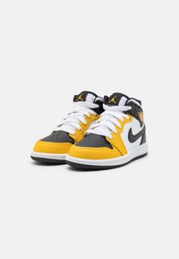 Jordan JORDAN 1 MID UNISEX - Vysoké tenisky - yellow ochre/black/white