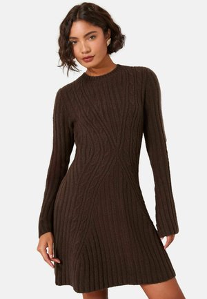 REGULAR FIT - LONG SLEEVE    - Džemperkleita - brown