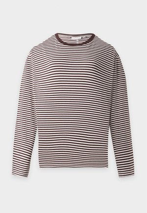 ONLY Carmakoma, CARFREJA STRIPE WIDE SLEEVE  - Longsleeve - coffee bean/cloud dancer