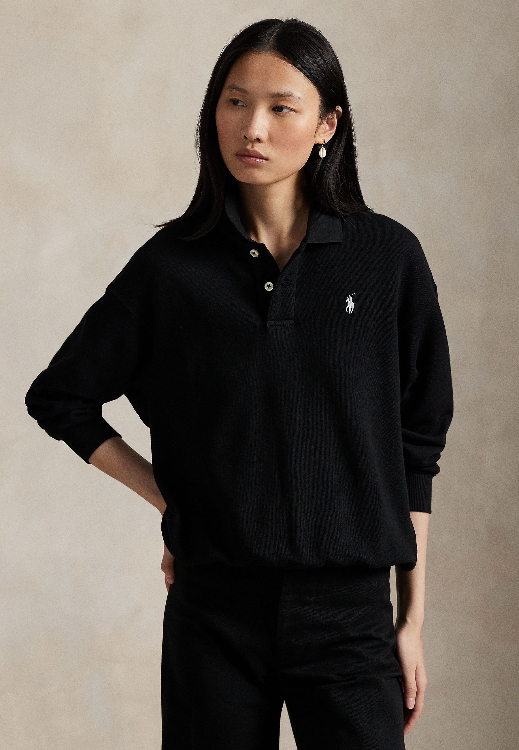 Polo Ralph Lauren LIGHTWEIGHT FLEECE LONG-SLEEVE POLO - Sweatshirt