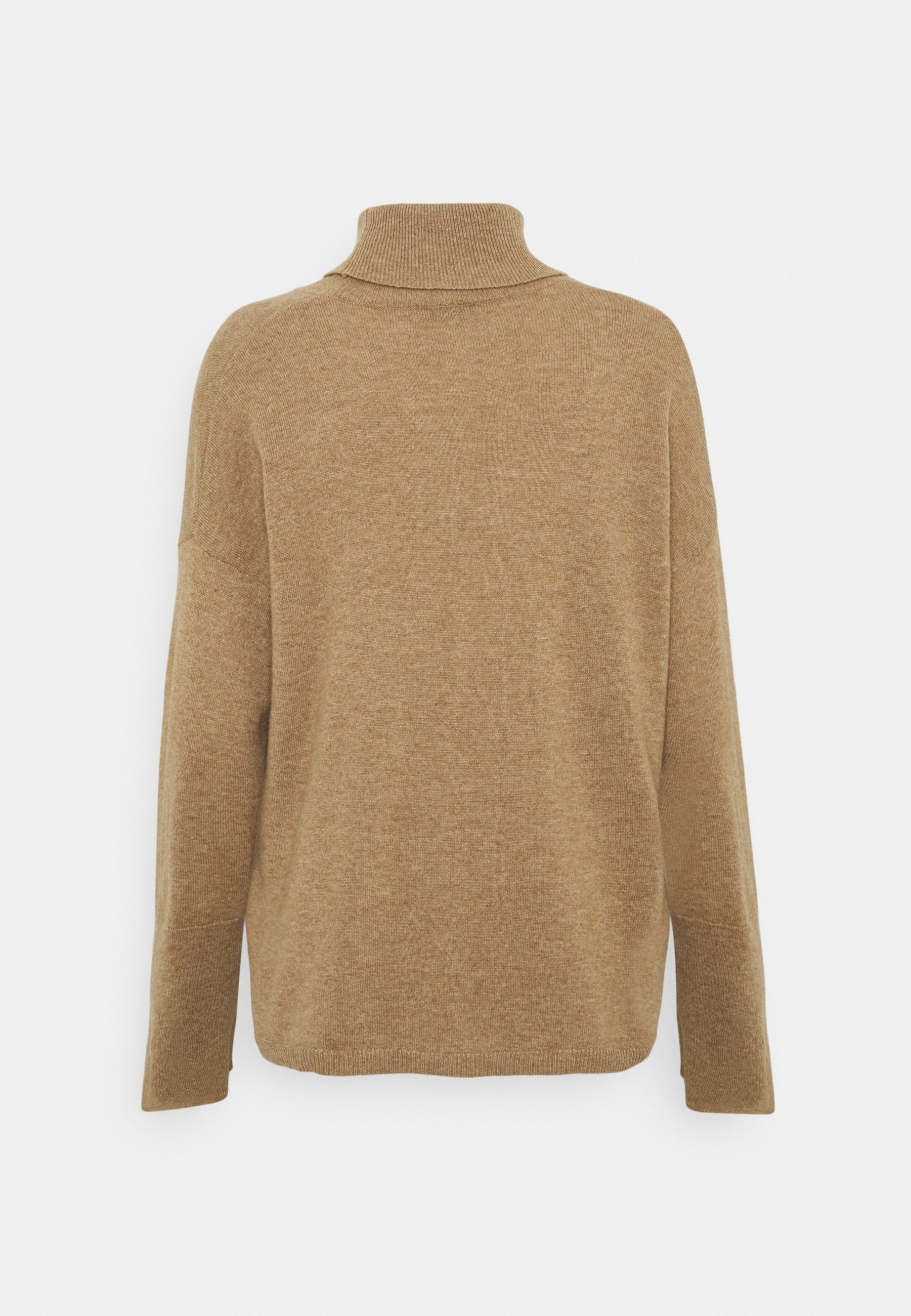 Pure Cashmere Turtleneck Loose Fit Jumper, Women's, Size: 14, Beige