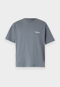 Grå bomullströja med kort ärm, med en liten vit "ORIGINALS"-logotyp på vänster bröstområde. Enkel rundhalsad design.