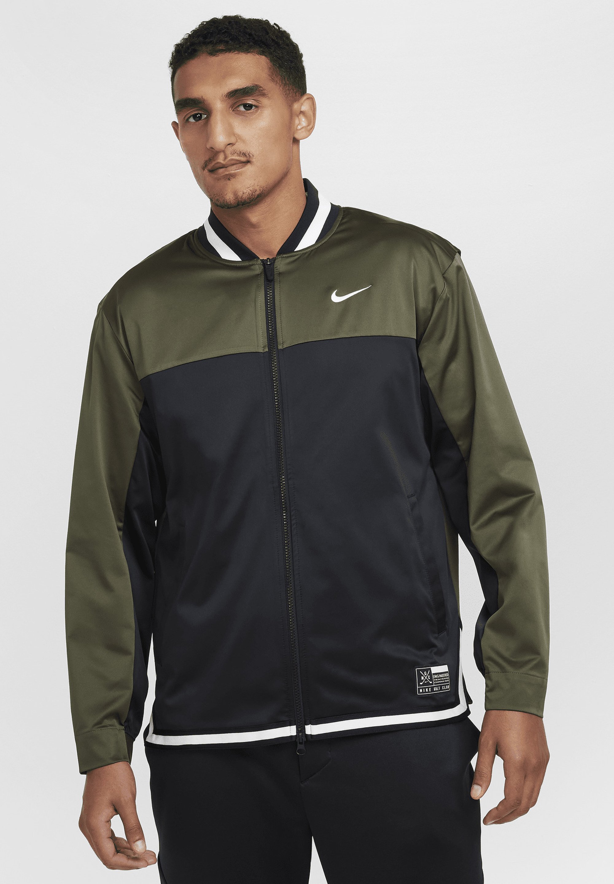 Nike Golf CLUB Chaqueta softshell black cargo khaki white