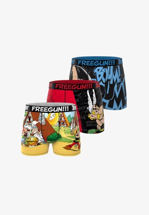 Freegun, 3 PACK PRINTED ASTERIX - Boxers - jaune rouge noir bleu