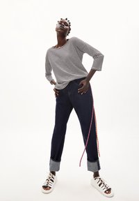 ARMEDANGELS SIAA LOVELY STRIPES - Longsleeve - black oatmilk