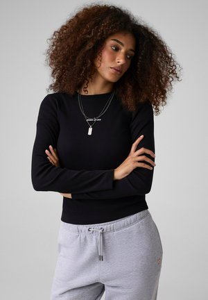 Guess, GJ STAR EMBRO LS CN RIB TOP - Maglietta a manica lunga - jblk jet black a