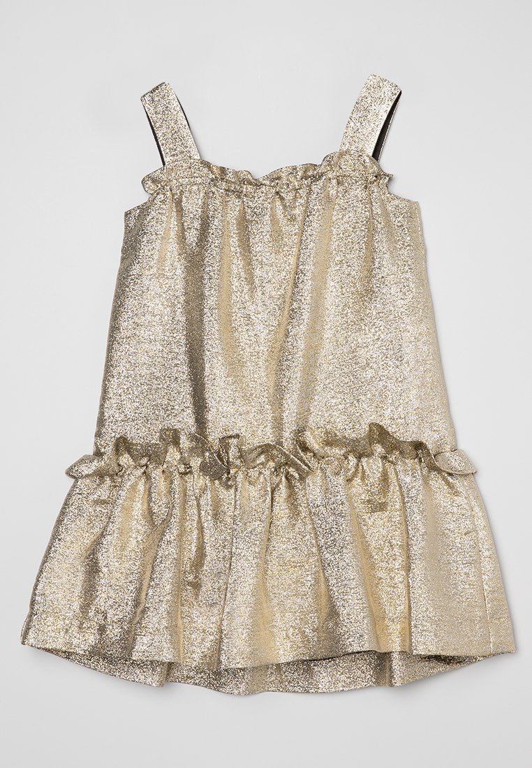 Stella McCartney Kids Cocktailjurk goudkleurig Stella McCartney Kids Cocktailjurk goudkleurig