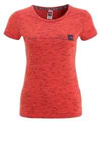 The North Face T-shirt med print - mottled red