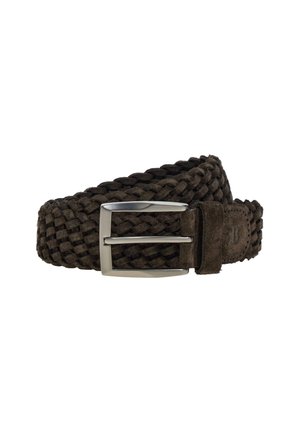 Cintura intrecciata - dark brown