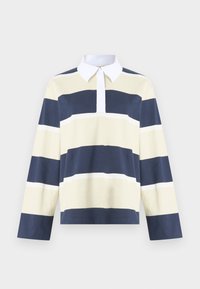 LONG SLEEVE - Bluză polo - yellow/navy blue