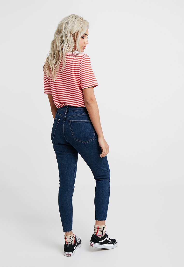 vintage indigo raw hem jamie jeans