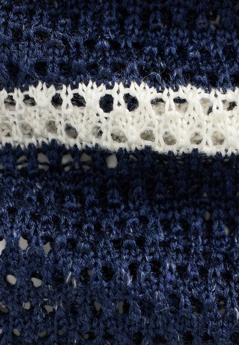 Cravatta Maglia Uomo Cravatta A Maglia Stretta - Blu Zaffiro Con Righe  Bianche Cravatta Design Striato, image size:800x1155