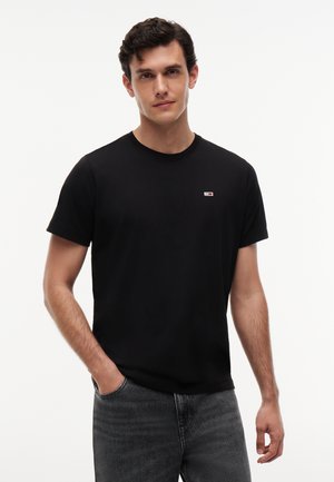 Tommy Jeans, CLASSIC C NECK - T-Shirt basic - black