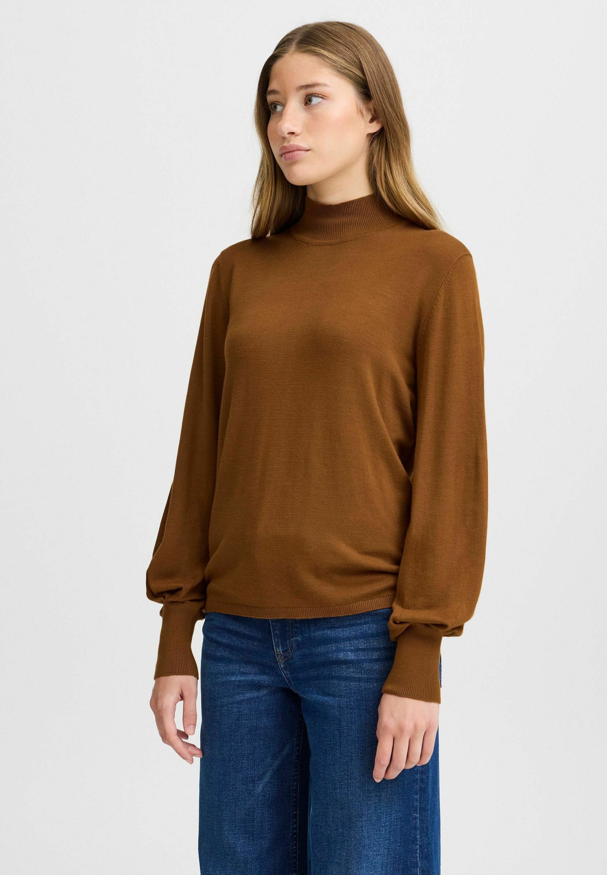 売れ筋商品|||イチ ニット&セーター レディース アウター IHMAFA TURTLE LS - Jumper - monk s robe ICHI IHMAFA TURTLE LS - Jumper - monk s robe/brown - Zalando