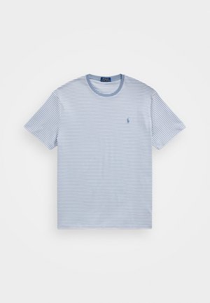 CLASSIC FIT STRIPED SOFT COTTON T-SHIRT - Marškinėliai su spaudiniu - vessel blue/white