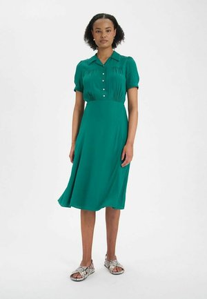 INES DE LA FRESSANGE ANGÈLE MOTIFS FEUILLES DE CHÊNE  - Robe chemise - green