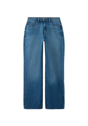 HIGH WAIST WIDE - Vaqueros boyfriend - medium blue denim