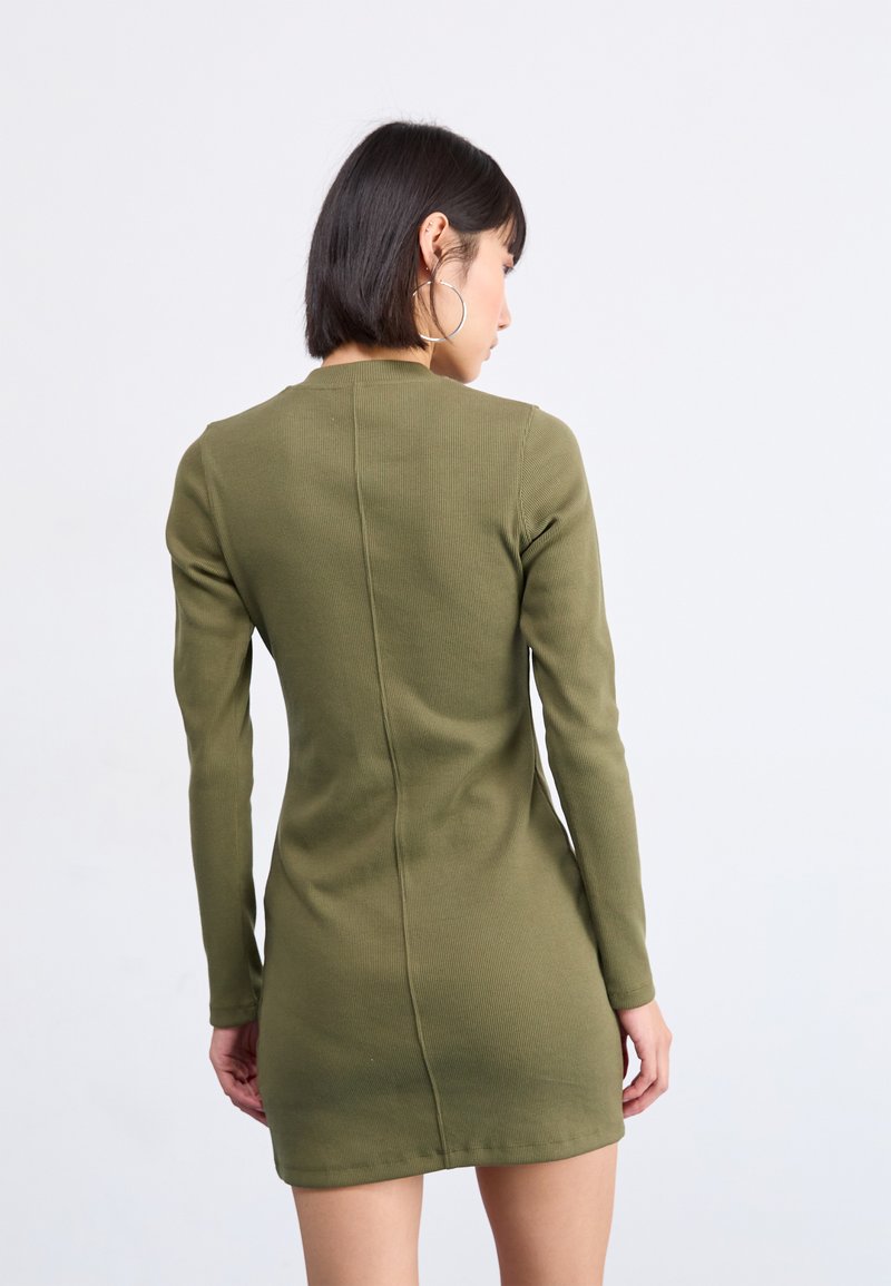 knee length dresses for ladies Air Jordan Womens 1/2 Zip Longsleeve Knit Dress – Extra Butter