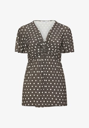 Yours Clothing, PLUS SIZE GOING OUT TOPS - T-SHIRT/TOP - Bluse - dark brown