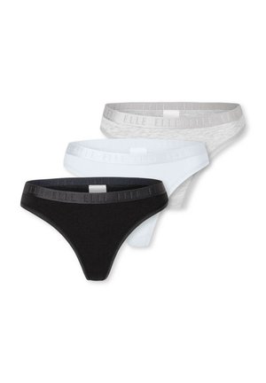 3-PACK - SUPER SOFT - Thong - schwarz grau weiß