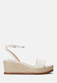 Lauren Ralph Lauren LEONA NAPPA LEATHER ESPADRILLE - Espadrilky - soft white