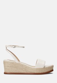 Lauren Ralph Lauren - LEONA NAPPA LEATHER ESPADRILLE - Espadrilky - soft white Miniatura obrázku 1