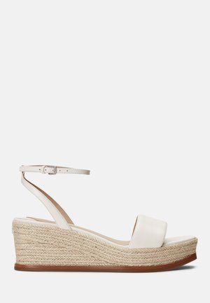 LEONA NAPPA LEATHER ESPADRILLE - Alpargatas - soft white