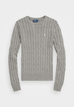 Strikkegenser - fawn grey heather