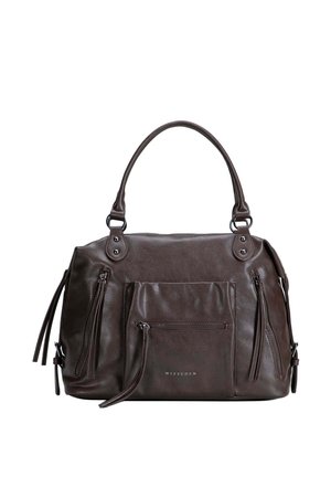 WITTCHEN, WOMEN'S SHOPPER BAG WITH DECORATIVE TASSELS - Handbag - brown
