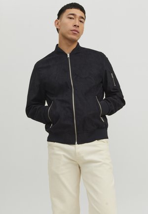 Jack & Jones JJROCKY - Chaqueta de cuero sintético - jet black