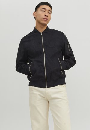 Jack & Jones JJROCKY - Imitatieleren jas - jet black