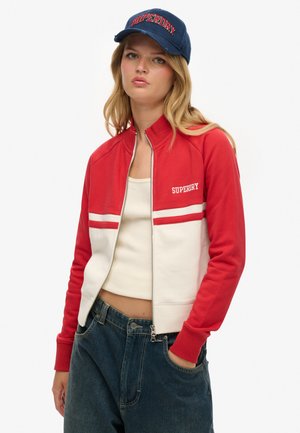 Superdry & Co Felpa con zip - varsity red