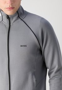 BOSS SKAZ  - Felpa con zip - dark beige