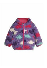 JoJo Maman Bébé DINO BORG HOODIE - REGULAR FIT - Polárdzseki - lilac