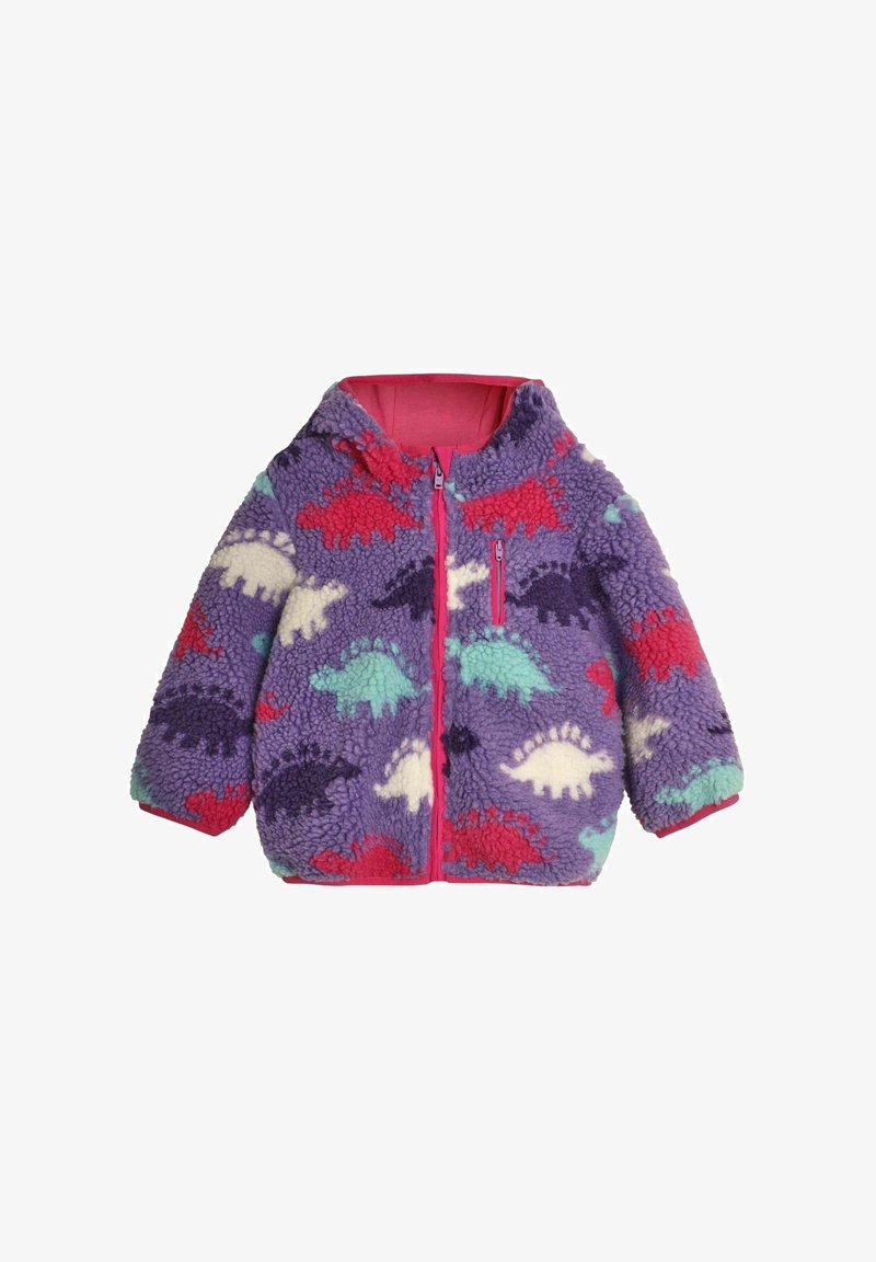JoJo Maman Bébé DINO BORG HOODIE - REGULAR FIT - Fleecejacke - lilac