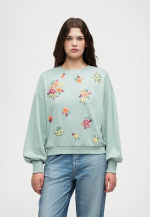 ONLBROOKE O NECK FLOWER NOOS - Sweater - jadeite