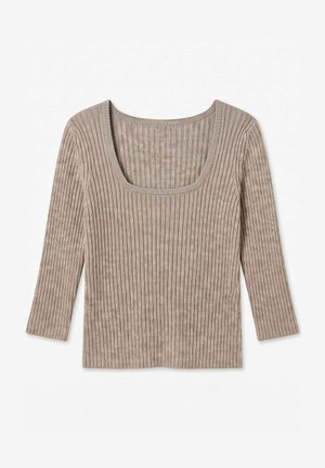 Vero Moda, KNITTED TOP VMLOUIZA KNITTED TOP - T-shirt à manches longues - silver mink