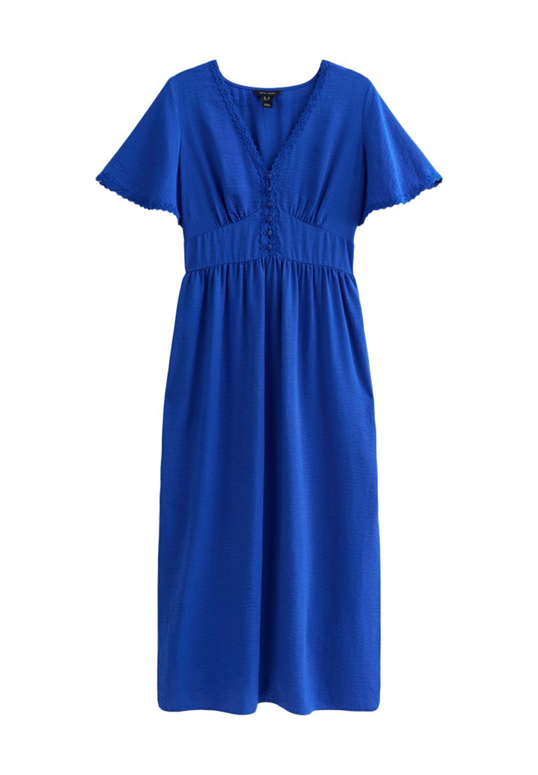 New Look BUTTON THROUGH MIDI - Blusenkleid - blue/blau - Zalando
