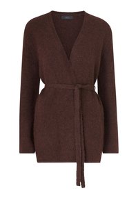 OFFENE MIT BINDEGÜRTEL - Vest - braun