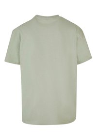 Light green cotton t-shirt with a round neckline, short sleeves, and a relaxed fit. The back features a simple design without prints or accents.