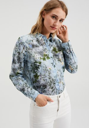 Button-down blouse - blue
