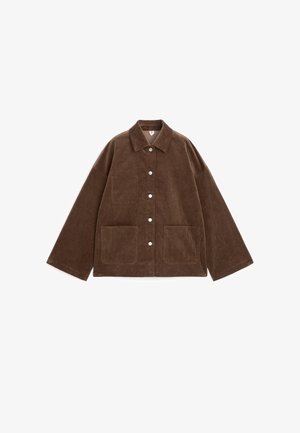 ARKET, ARKET RELAXED CORDUROY OVERSHIRT - Veste légère - dark mole